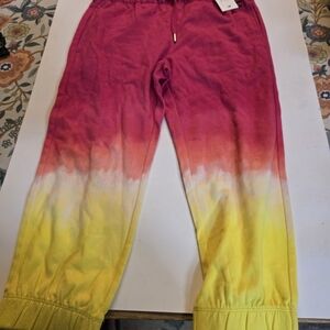 Tommy Hilfiger Kids Pink and Yellow Gradient Joggers